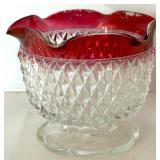 Ruby Red & Clear Glassware Lot - Lenox, Vintage Bowls, Plates, Pitcher Ruby Red & Clear Glassware Lot - Lenox, Vintage Bowls, Plates, Pitcher