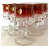 Ruby Red & Clear Glassware Lot - Lenox, Vintage Bowls, Plates, Pitcher Ruby Red & Clear Glassware Lot - Lenox, Vintage Bowls, Plates, Pitcher