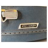 Vintage American Tourister Tri-Taper Blue Round Hat Box Luggage Vintage American Tourister Tri-Taper Blue Round Hat Box Luggage