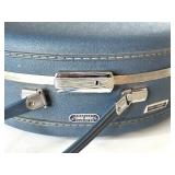 Vintage American Tourister Tri-Taper Blue Round Hat Box Luggage Vintage American Tourister Tri-Taper Blue Round Hat Box Luggage