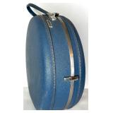 Vintage American Tourister Tri-Taper Blue Round Hat Box Luggage Vintage American Tourister Tri-Taper Blue Round Hat Box Luggage