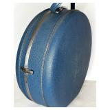 Vintage American Tourister Tri-Taper Blue Round Hat Box Luggage Vintage American Tourister Tri-Taper Blue Round Hat Box Luggage