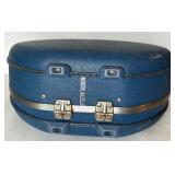 Vintage American Tourister Tri-Taper Blue Round Hat Box Luggage Vintage American Tourister Tri-Taper Blue Round Hat Box Luggage
