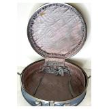 Vintage American Tourister Tri-Taper Blue Round Hat Box Luggage Vintage American Tourister Tri-Taper Blue Round Hat Box Luggage