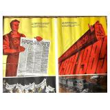 Early 1980s Soviet Propaganda Poster USSR Economic Plan 1981-1985 and Map Early 1980s Soviet Propaganda Poster USSR Economic Plan 1981-1985 and Map