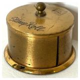 US Mint Stamp Collection Lot with Vintage Brass Stamp Roll Dispenser US Mint Stamp Collection Lot with Vintage Brass Stamp Roll Dispenser
