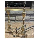 27 inch Fireplace Grate with Brass Andirons 27 inch Fireplace Grate with Brass Andirons