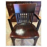 Wood Office Desk and Two Matching Chairs Wood Office Desk and Two Matching Chairs