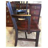 Wood Office Desk and Two Matching Chairs Wood Office Desk and Two Matching Chairs