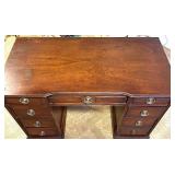 Wood Office Desk and Two Matching Chairs Wood Office Desk and Two Matching Chairs