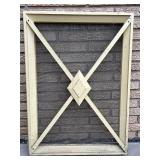 Lot of Vintage Wood Window Screens with Decorative Diamond Grilles Lot of Vintage Wood Window Screens with Decorative Diamond Grilles