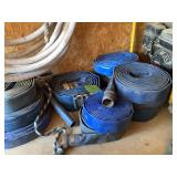 Heavy Duty Blue Layflat Hoses with Fittings