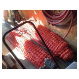 Roll of Orange Safety Fence with Metal Stakes