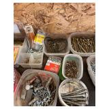 Hardware Lot Featuring Screws, Bolts, Nails