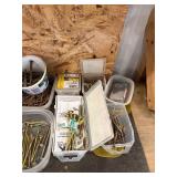 Hardware Lot Featuring Screws, Bolts, Nails