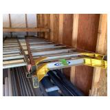 Werner Aluminum Extension Ladder with Yellow Stabilizing Ends