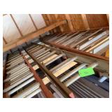 Extension Ladder With Aluminum Rails and Red Side Guards