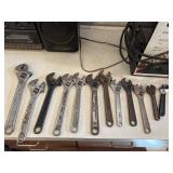 Adjustable Wrenches in Various Sizes and Brands