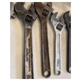 Adjustable Wrenches in Various Sizes and Brands