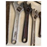 Adjustable Wrenches in Various Sizes and Brands