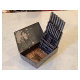 Metal Drill Bit Set in Hinged Storage Box