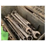SAE and Metric Combination Wrenches in Plastic Toolbox