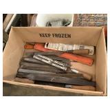 Metalworking and Filing Tools in Cardboard Box