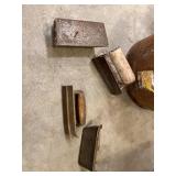 Vintage Concrete Hand Floats and Tools with Metal Bucket