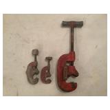 Three Pipe Cutters by Rigid