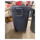 Three Plastic Trash Cans