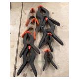 8 Mixed Plastic and Metal Spring Clamps