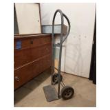 Metal Hand Truck with Two Wheels and Curved Handle