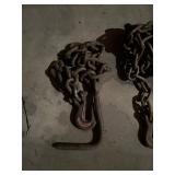 Three Heavy Duty Steel Chains with Hooks