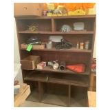 Wooden Shelving Unit with Storage Compartments