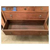 Antique Wooden Dresser with Four Drawers Decorative Handles