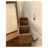 Farmhouse Style Organizer with Metal and Wood Construction