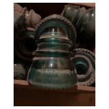Hemingray42 Glass Insulators in a Wooden Crate