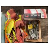 Miscellaneous Garage Items in Wooden Crate