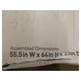 Real Space, Desk with Hutch; dark g...