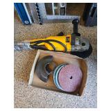Dewalt 7 Inch Angle Grinder with misc. Grinding Discs