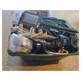 Misc. Box of Electrical Cords and Outside Timers and Plugins