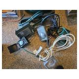Misc. Box of Electrical Cords and Outside Timers and Plugins