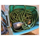 Misc. Box of Electrical Cords and Outside Timers and Plugins