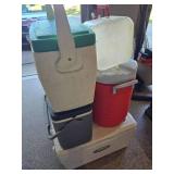 Misc. Lot of Various Size Coolers and Water Jug