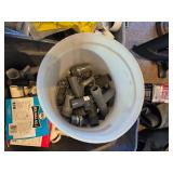 Two Bins and A Bucket of Misc. Plumbing Supplies