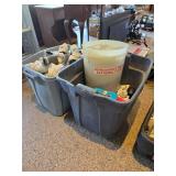 Two Bins and A Bucket of Misc. Plumbing Supplies