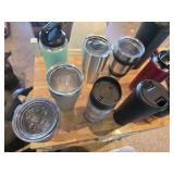 Bin of Misc. Thermal Cups, Lots of Yeti Cups