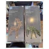 (2) Outdoor Christmas Lighted Reindeer