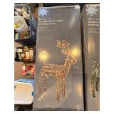 (2) Outdoor Christmas Lighted Reindeer