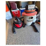 (2) Shop Vacs Ridgid and Craftsman with Hose and Attachments